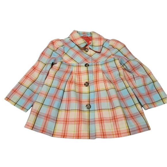 Cherokee Pastel Plaid Coat 4T - Picture 1 of 6